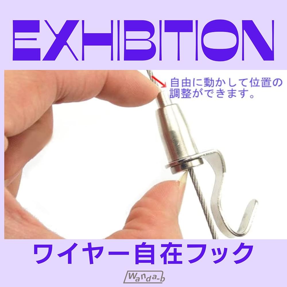 Amazon.co.jp: Wanda-b ピクチャーレール ワイヤー 用 フック 額